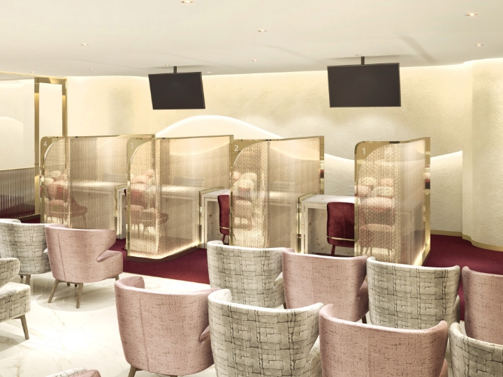 女性受付面談ブース